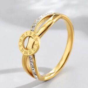 ^Exquisite High-end Quality Roman numerals detail circular decorative ring
